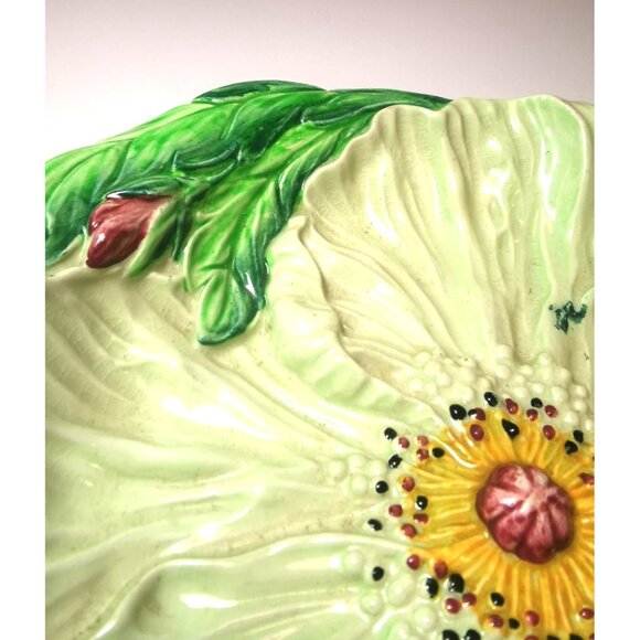Dish Carlton ware yellow poppy/buttercup flower hand painted vintage - Picture 8 of 11